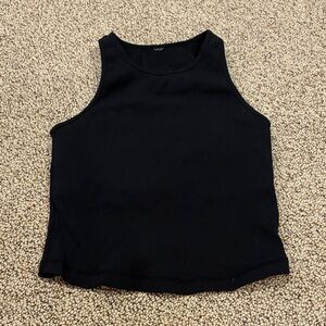 Vuori Black Ribbed Tank Top
